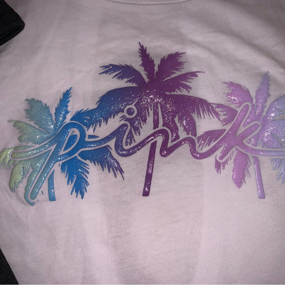 Victoria's Secret Pink Black Palm Shine Leggings & Matching Palm
Shine T-Shirt - Picture 7 of 12